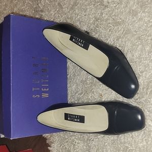 STUART WEITZMAN NAVY MURROR CALF SHOES